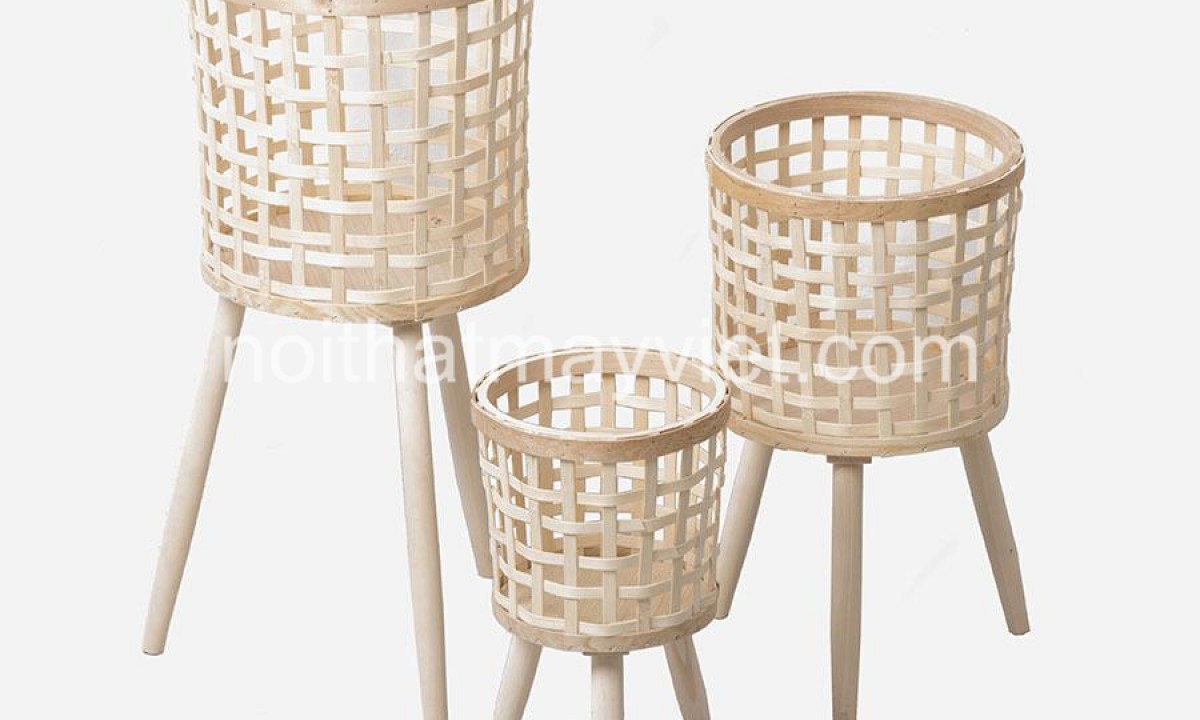 Chậu Cây Chất Liệu Mây Tre MS007